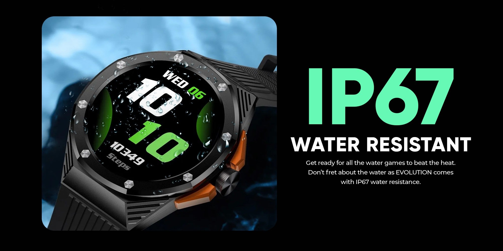 Evolution-Smartwatch-water-resistance