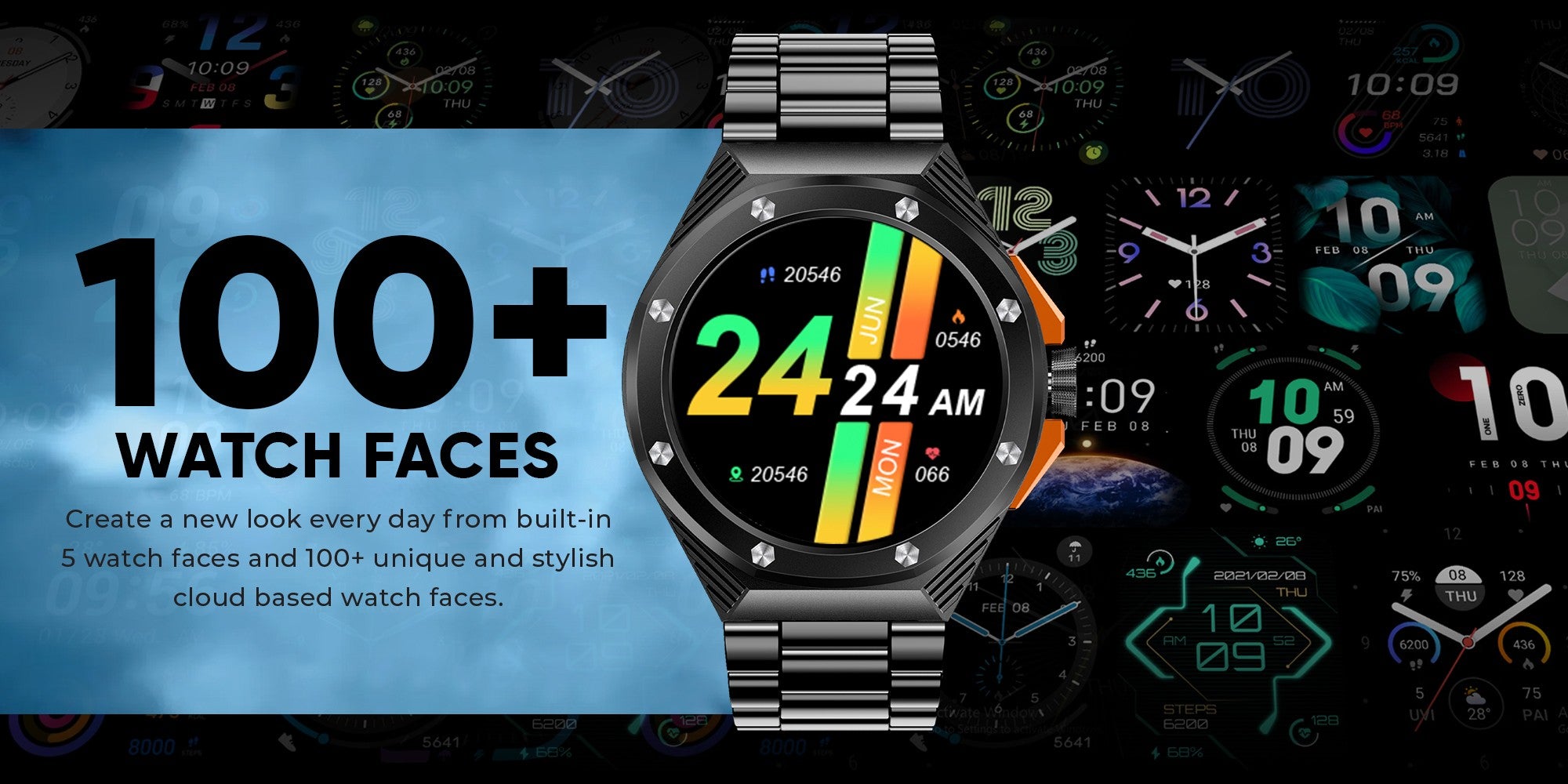 Evolution-Smartwatch-100-plus-watch-faces
